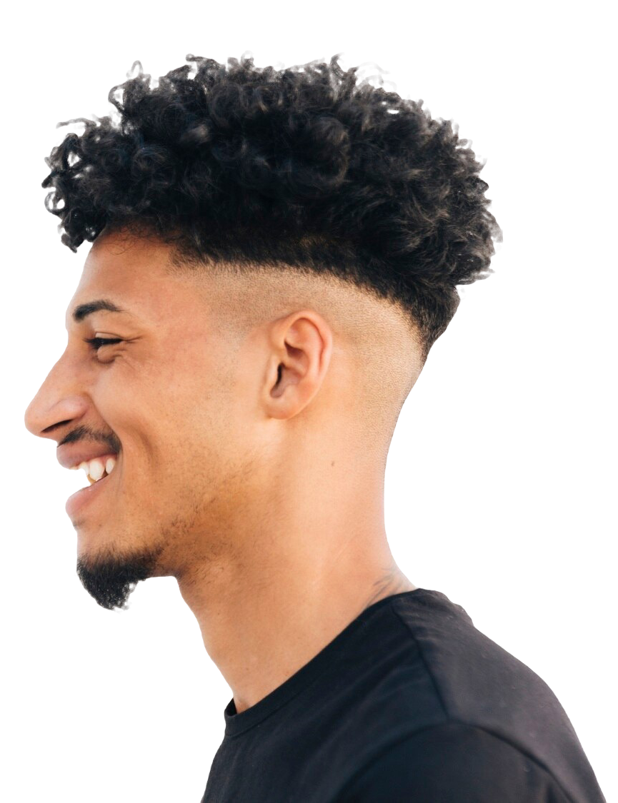 Black man smiling